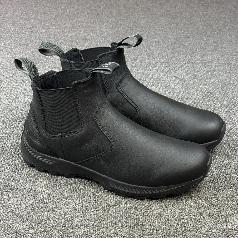 Columbia Landroamer Scout Boots Mens Size 11.5 Black Leather Chelsea BM6880-010